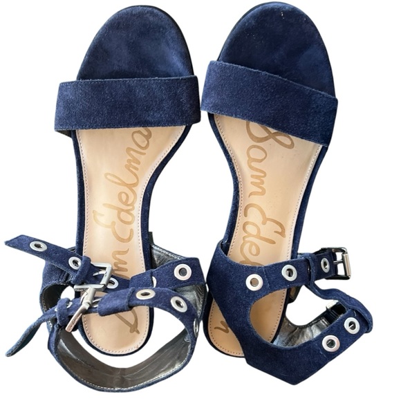 Sam Edelman - Strappy Navy Heels - 7 - Picture 3 of 4